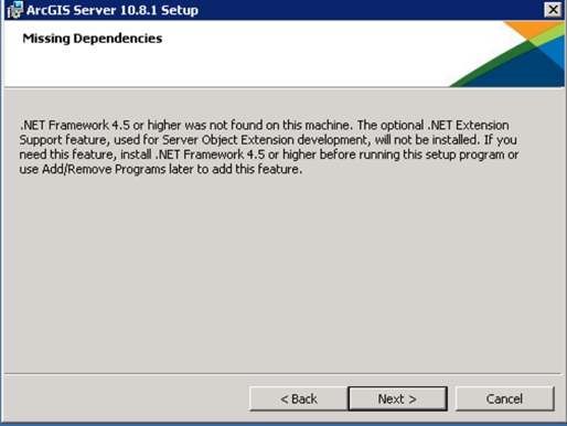 Missing Dependencies dialog box Missing Dependencies dialog box